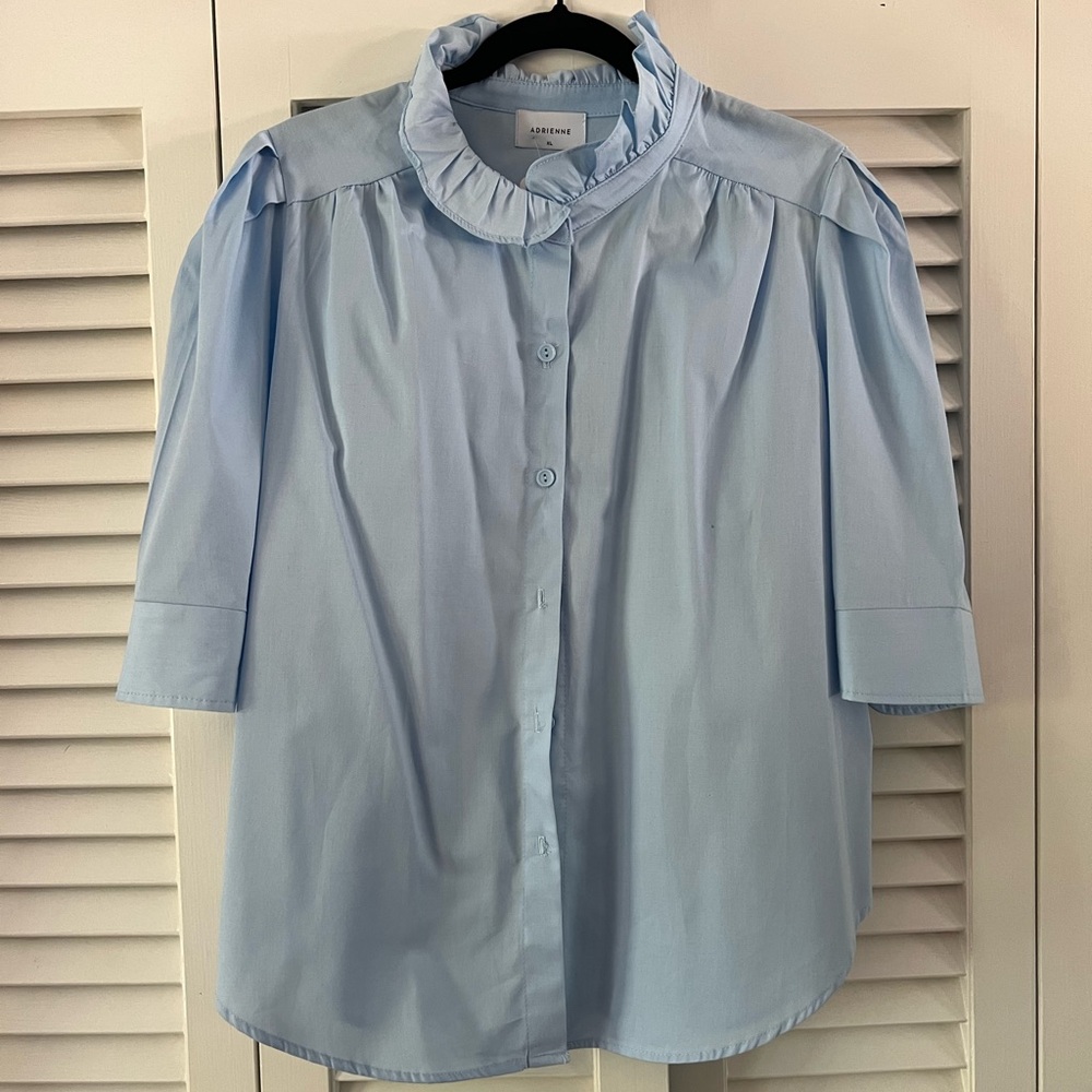 XL Adrienne Jodie top- baby blue